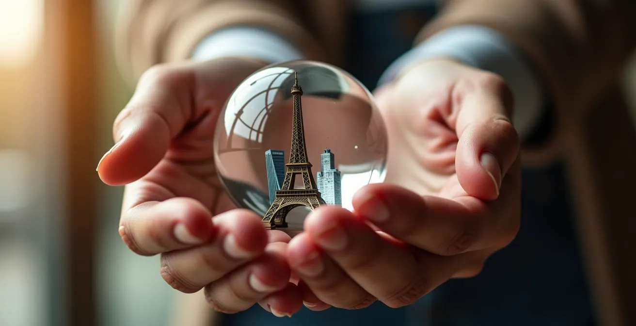 Métaphore visuelle du biais de familiarité dans les choix d'investissement