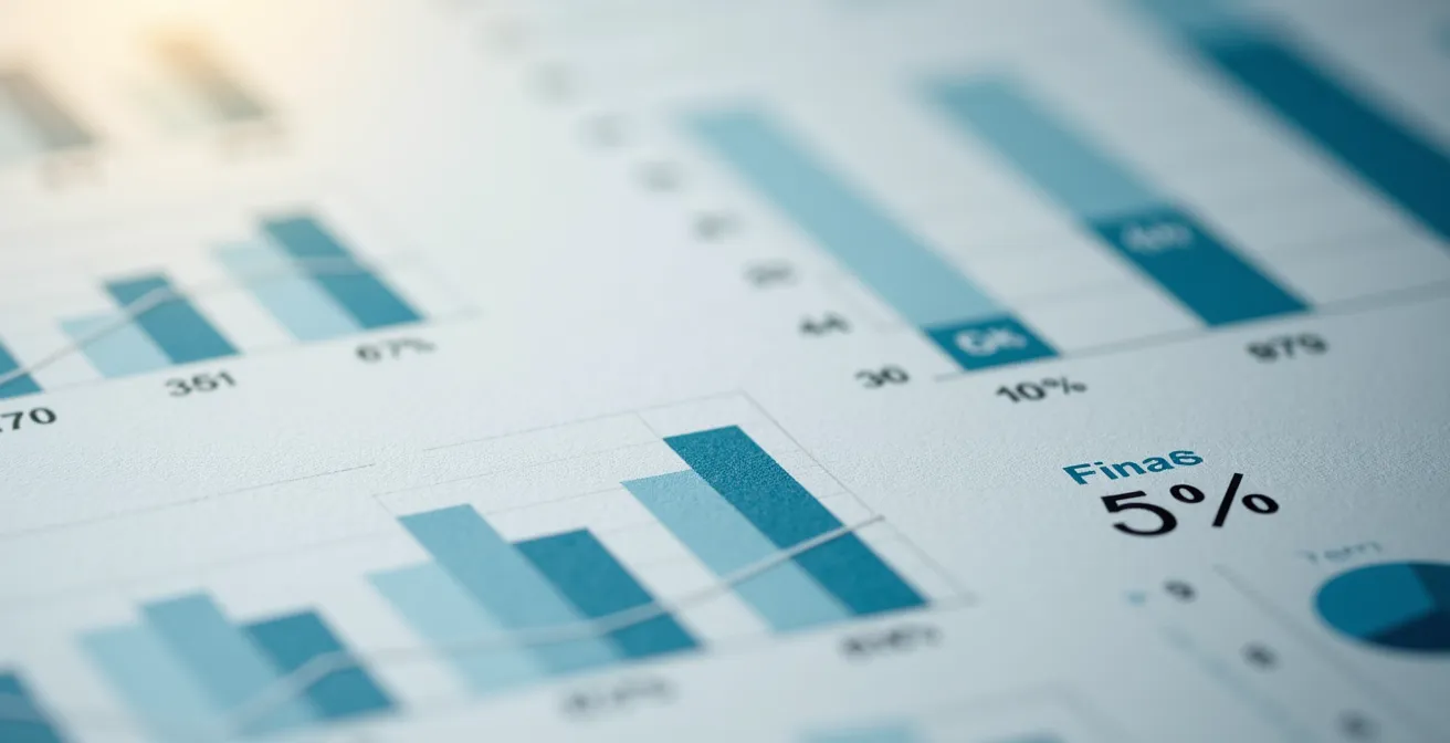 Gros plan sur des documents financiers avec graphiques comparatifs de taux
