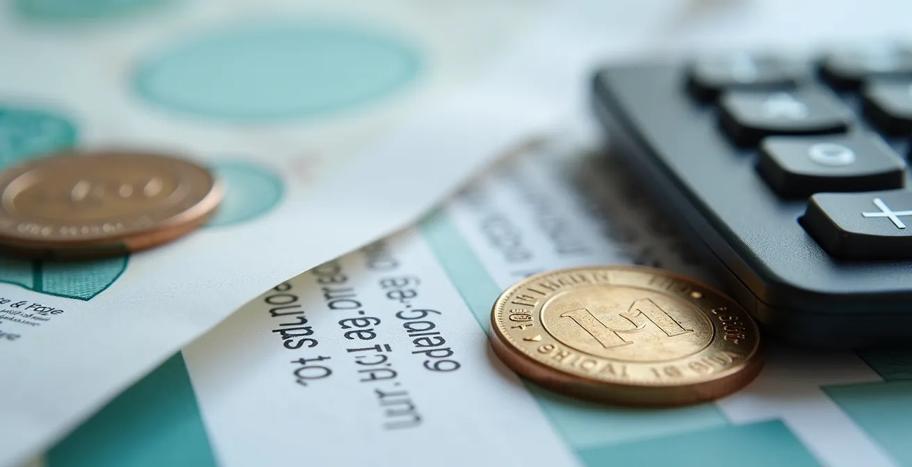 Calcul du montant PTZ sur des documents financiers, symbolisant la planification du prêt.